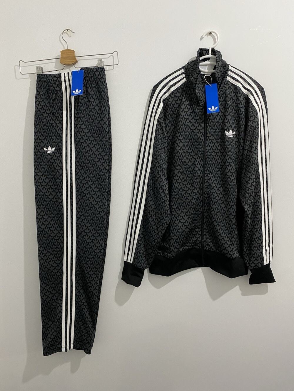 Adidas Originals Classics Firebird Loose Monogram Tracksuit Black Size L